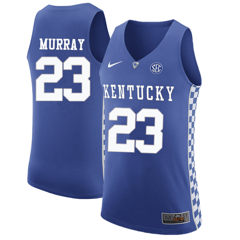Men Kentucky Wildcats #23 Jamal Murray College Basketball Jerseys-Blue